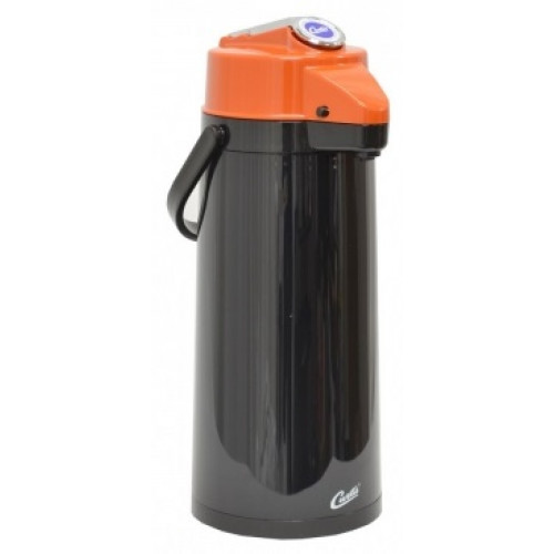 Термос CURTIS AIRPOT, 2.2L L. BLACK BODY SS ORANGE LID с металлической колбой