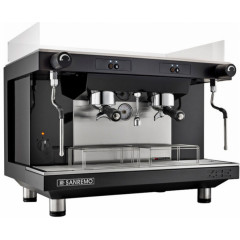 Кофемашина рожковая SANREMO Zoe SAP 2 высокие группы, чёрный