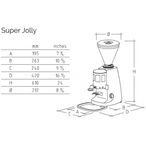 Кофемолка MAZZER Luidgi Super Jolly Man черный