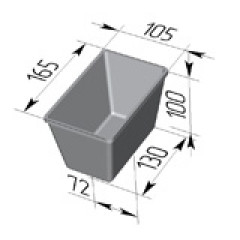 Форма для хлеба №11Б (165 х 105 х 100 мм)