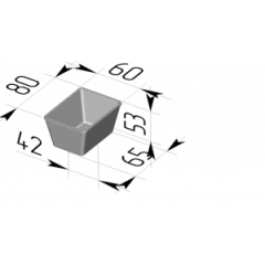Форма для хлеба №12-1 (80 х 60 х 53 мм)