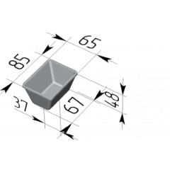 Форма для хлеба №12-2 (85 х 65 х 48 мм)