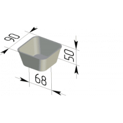 Форма для хлеба №12-3 (90 х 90 х 50 мм)
