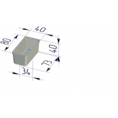 Форма для хлеба №12-4 (80 х 40 х 40 мм)