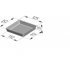 Форма для хлеба 125/125 (125 х 125 х 35 мм)