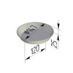 Форма для хлеба №17 Д (круглая) (147 х 120 х 25 мм)