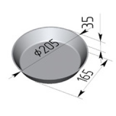 Форма для хлеба №17 В (круглая) (205 х 165 х 35 мм)