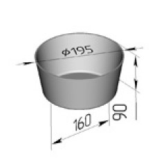 Форма для хлеба №2 ДМз (круглая) (195 х 160 х 90 мм)