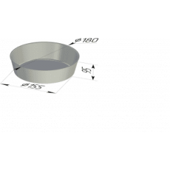 Форма для хлеба (круглая) (180 х 155 х 95 мм)