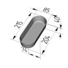 Форма для хлеба овал №7-1 (215 х 85 х 40)