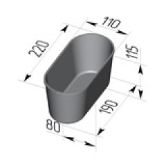 Форма для хлеба овал СПИКА Л7 (220 х 110 х 115 мм)