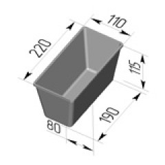 Форма для хлеба прямоугольная СПИКА Л7 (220х110х115 мм)