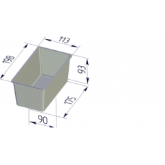 Форма для хлеба "Тостерная" (198 х 113 х 93 мм )
