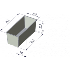 Форма для хлеба "Тостерная" (263 х 112 х 100 мм)