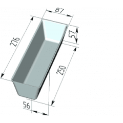 Форма для хлеба "Тостерная" (275 х 85 х 55 мм)