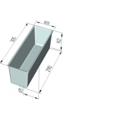 Форма для хлеба "Тостерная" (305 х 105 х 92 мм)