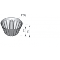 Форма Кексница 197/97 (197 х 120 х 97 мм)