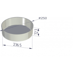 Форма (круглая) (250х237х73мм) со съемным дном