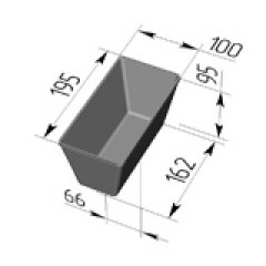 Секция форм для хлеба 3Л10-1 (195 х 100 х 95 мм)