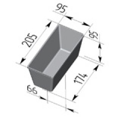 Секция форм для хлеба 3Л10-2 (205 х 95 х 95 мм)