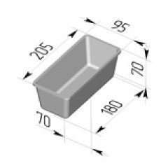 Секция форм для хлеба 3Л10-4 (205 х 95 х 70 мм)