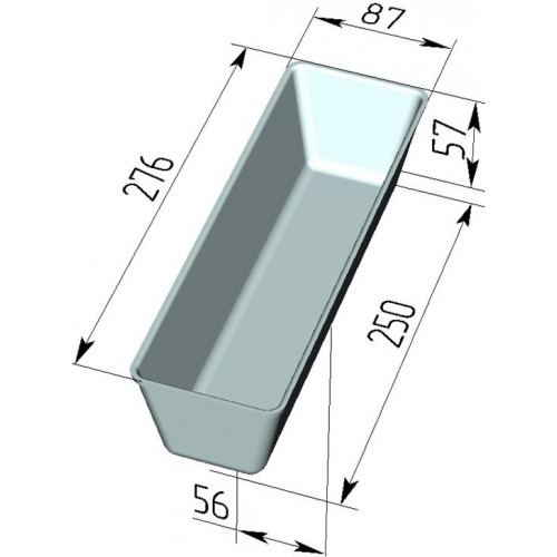 Секция форм для хлеба 5Л "Тостерная" (276 х 87х 57 мм)