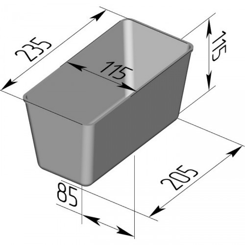 Секция форм для хлеба 6Л6 (235 х 115 х 115 мм)