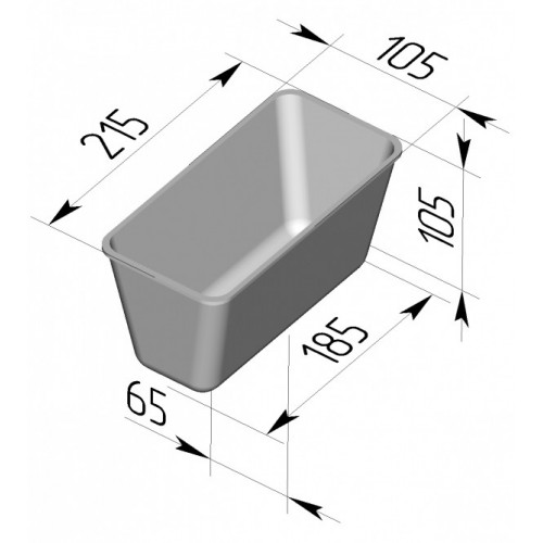 Секция форм для хлеба СПИКА 3Л10 (215 х 105 х 105 мм)
