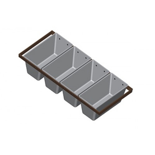 Секция форм для хлеба СПИКА 4Л12 (160 х 80 х75 мм) с ручками
