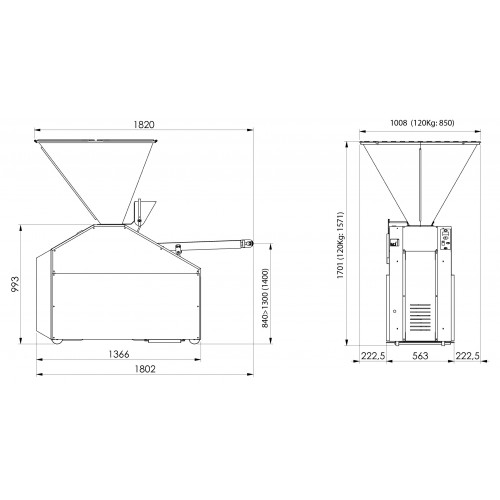 Тестоделитель JAC ОБЪЕМНЫЙ GD130