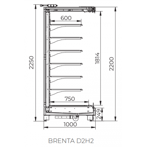 Горка холодильная LEVIN Brenta DG D2H2 250