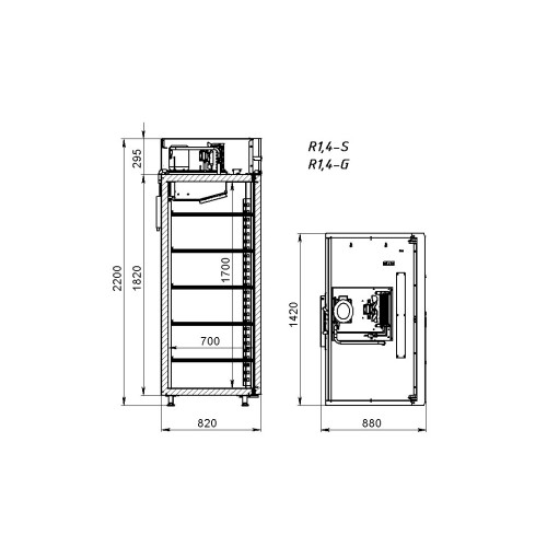 Шкаф холодильный АРКТО R 1.4 – G