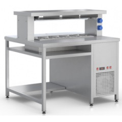Стол для сэндвичей ROBOLABS СФО-125 с охлаждаемой ванной и тепловой поверхностью