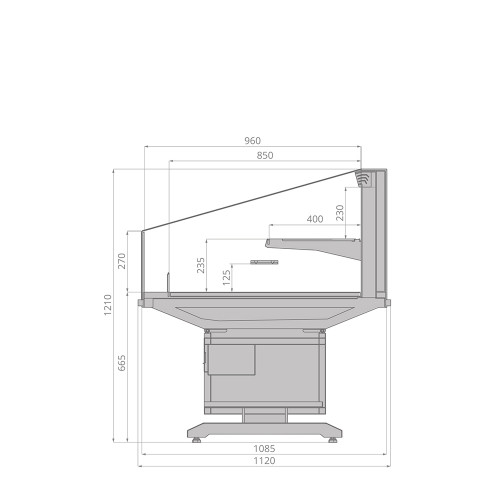 Витрина холодильная BRANDFORD AURA SQ H120