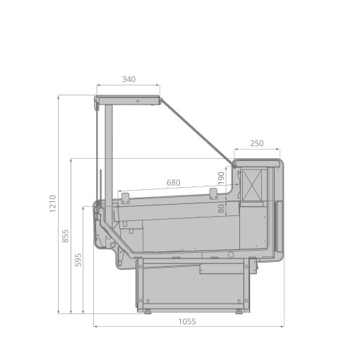Витрина холодильная BRANDFORD AURORA Slim SQ 190 рыба на льду
