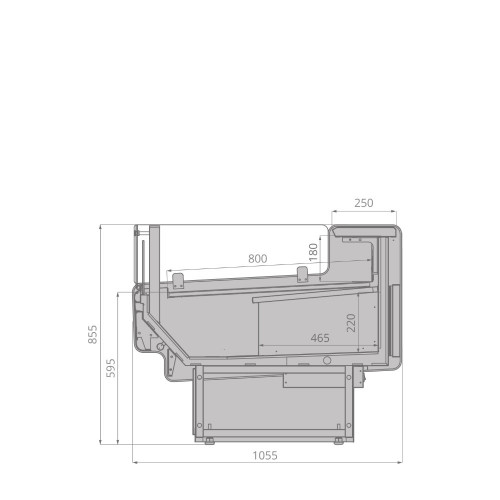 Витрина холодильная BRANDFORD AURORA Slim SQ 250 вентилируемая SELF