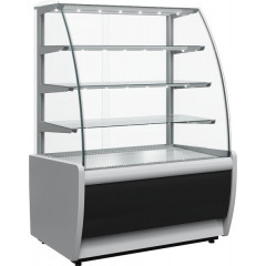 Витрина холодильная кондитерская CARBOMA K70 VM 0,9-1 9006-9005 (ВХСв - 0,9д ) (техно)