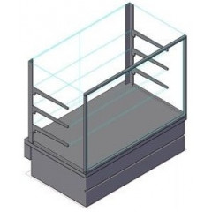 Витрина холодильная ТЕХНОБАЛТ Вена 1,25 ПСВ Шоколад RAL 9006