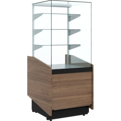 Витрина кондитерская CARBOMA BORNEO KC80 N 0,8-11 темный дуб