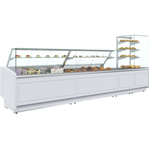 Витрина кондитерская CARBOMA BORNEO KC80 N 0,8-11 темный дуб