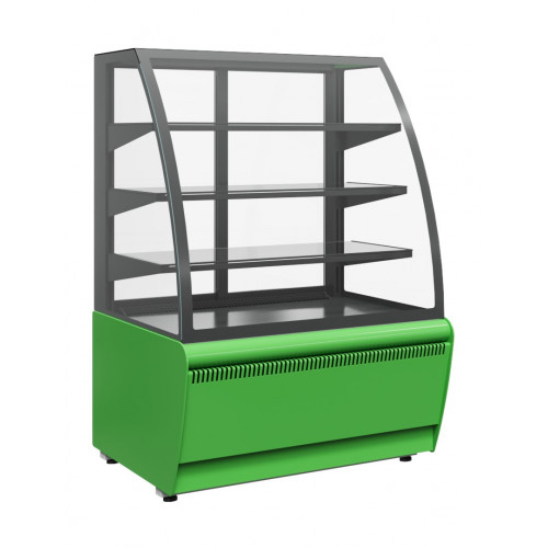 Витрина кондитерская CARBOMA K70 VM 0,6-2 9006-9005 (открытая) STANDARD