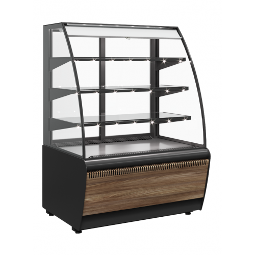Витрина кондитерская CARBOMA K70 VM 0,6-2 9006-9005 (открытая) STANDARD