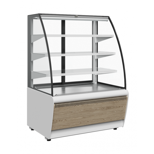 Витрина кондитерская CARBOMA K70 VM 0,6-2 9006-9005 (открытая) STANDARD