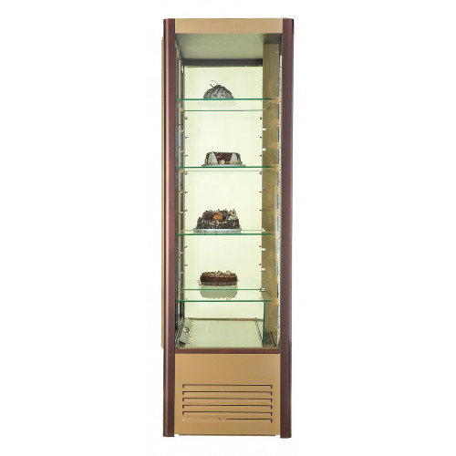 Витрина кондитерская CARBOMA Latium D4 VM 400-2 (R400Cвр Сarboma Люкс) коричнево-золотой