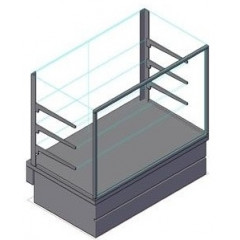 Витрина кондитерская неохлаждаемая ТЕХНОБАЛТ Вена 1,00 ПСВ RAL 9006