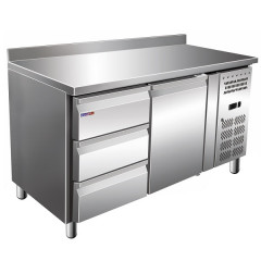 Стол морозильный COOLEQ GN2230BT бортик 3 ящика+1 дверь