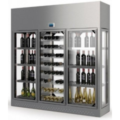 Шкаф винный ENOFRIGO WINE LIBRARY+ 3P ISOLA H220 P60 серебристый