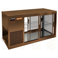 Настольная холодильная витрина сквозная HICOLD VRL T 1100 L Bronze