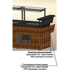 Комплект фасадов боковой правый под вставку REFETTORIO шведский стол пристенный