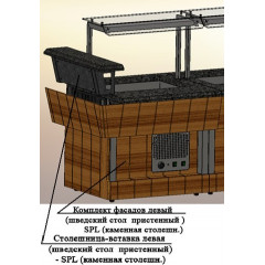 Столешница вставка левая - SPL (шведский стол пристенный)